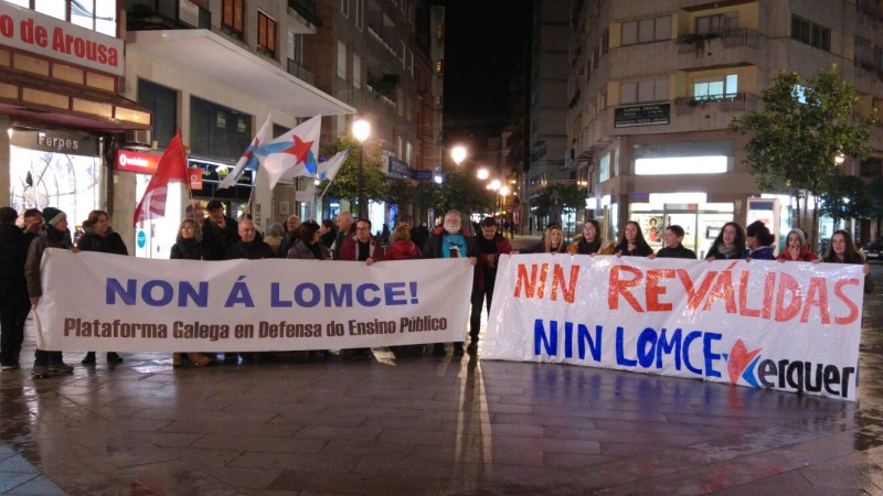 O 90% do alumnado de ESO e Bacharelato baleira as aulas en Galiza en rexeitamento da LOMCE e as reválidas